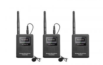 Saramonic SR-WM2100 ไมโครโฟนไร้สาย คลื่น 2.4 GHz (1ตัวรับ2ตัวส่ง)