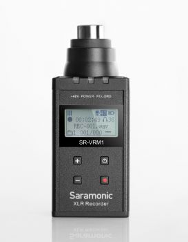 Saramonic SR-VRM1 เครื่องบันทึกเสียง มีช่องเชื่อมต่อแบบ XLR 3pin(ตัวเมีย) สำหรับไมโครโฟนที่มี ช่องเชื่อมต่อแบบ XLR 3pin(ตัวผู้) สามารถให้ไฟ Phantom 48V ได้
