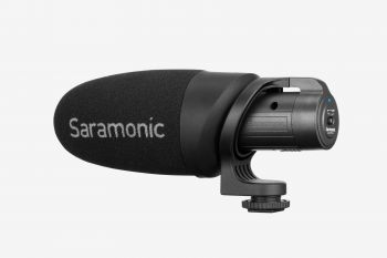 Saramonic CamMic+ ไมโครโฟนช็อตกันติดหัวกล้องไมค์คอนเดนเซอร์รับเสียงเป็นแบบคาร์ดิออยด์Directional