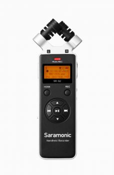 Saramonic SR-Q2 เครื่องบันทึกเสียงแบบพกพาพร้อมไมโครโฟน Stereo รูปแบบ X / Y ในตัว มีช่อง Line Out แบบ 3.5 เพื่อบันทึกผ่านกล้องหรือโทรศัพท์มือถือ และอุปกรณ์อื่นๆ