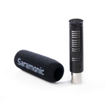 Saramonic SR-AXM3 ไมโครโฟนช็อตกันมินิติดกับมิกเซอร์รวมเสียงไมโครโฟนหรือไมค์ไร้สายติดกล้องไมค์คอนเดนเซอร์ 3-pin XLR รับเสียงเป็นแบบคาร์ดิออยด์