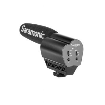 Saramonic Vmic ไมโครโฟนช็อตกันติดหัวกล้องไมค์คอนเดนเซอร์รับเสียงเป็นแบบซุปเปอร์คาร์ดิออยด์