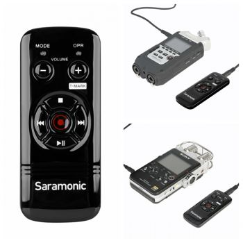 Saramonic RC-X รีโมทคอนโทรลสำหรับคุมการทำงานของเครื่องบันทึกเสียง แบบพกพาของเเบรนด์ Saramonic Zoom และ Sony