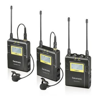 Saramonic UwMic 11 TH Set2 (RX11+TX11+TX11) ไมโครโฟนไร้สาย คลื่น UHF ( 1ตัวรับ+2ตัวส่ง )